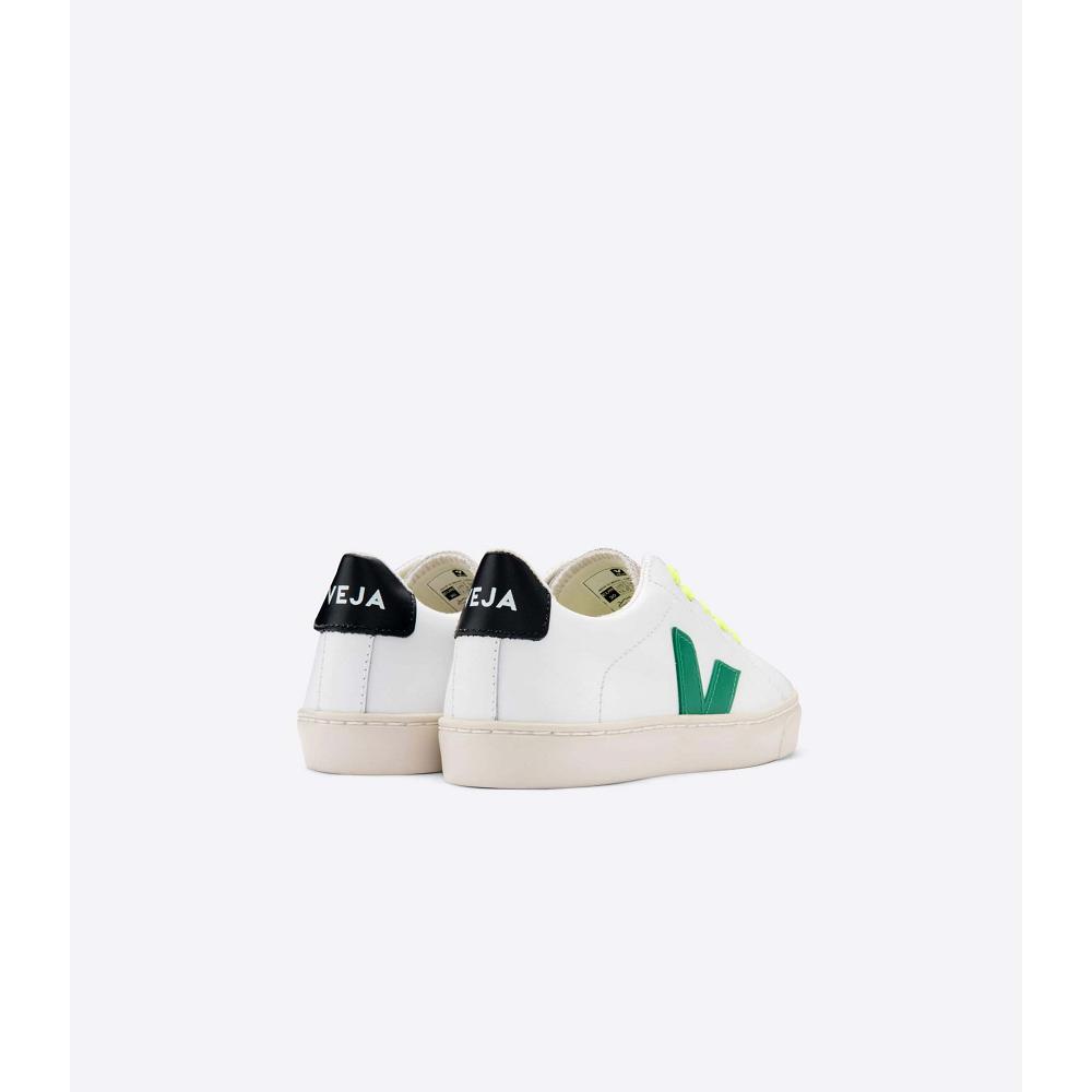 Αθλητικά Παπούτσια παιδικα Veja ESPLAR LEATHER White/Green/Black | GR 820NWY